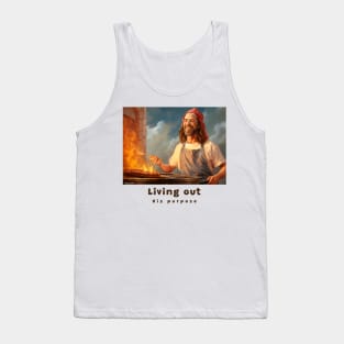 Living out his purpose funny christian mental health Tank Top